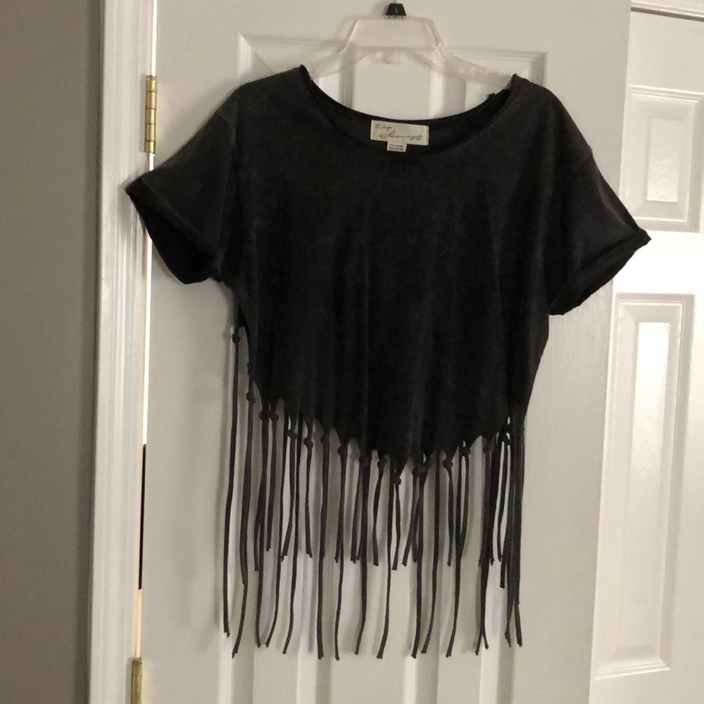 Vintage Havana fringe top Med